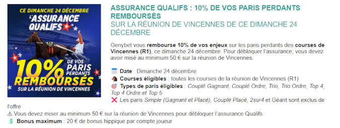 Assurance Genybet 24 décembre 2023