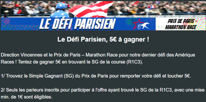 Défi Zeturf du Prix de Paris 2024