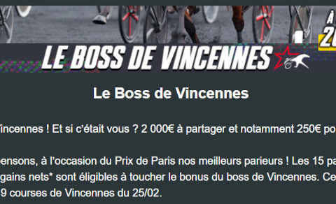 boss de Vincennes Zeturf Prix Paris 2024