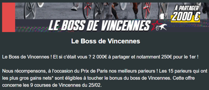 boss de Vincennes Zeturf Prix Paris 2024