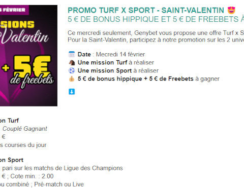 Fêtez la Saint-Valentin 2024 avec Genybet