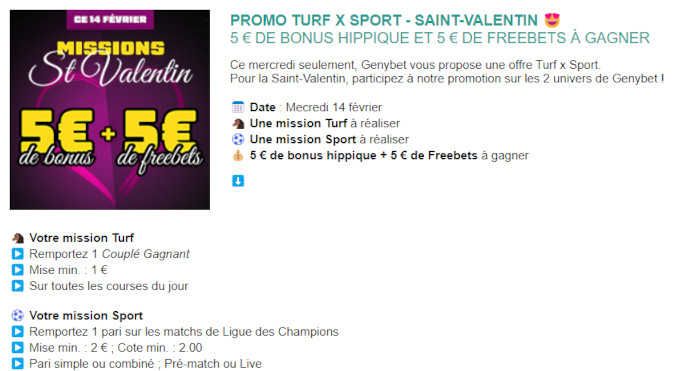 Fêtez la Saint-Valentin 2024 avec Genybet