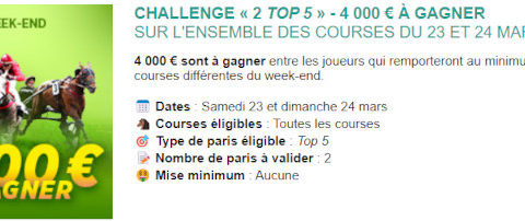 Défi Genybet des 23 et 24 mars 2024