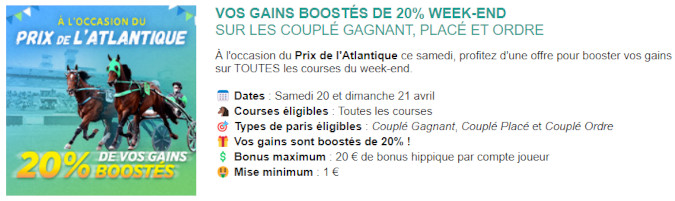 Gains boostés avec Genybet avec le Prix de l'Atlantique 2024