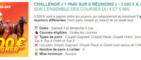 3000 euros en jeu chez Genybet les 4 et 5 mai 2024