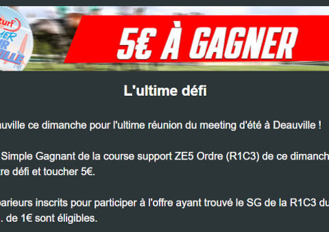 Défi Zeturf du 25 août 2024 à Deauville