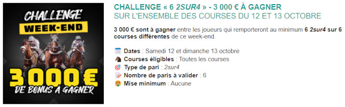 3000 euros en jeu chez Genybet les 12 et 13 octobre 2024