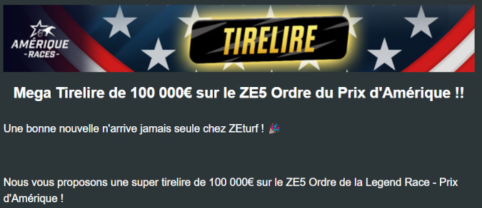 Tirelire Zeturf exceptionnelle pour le Prix d'Amérique 2025