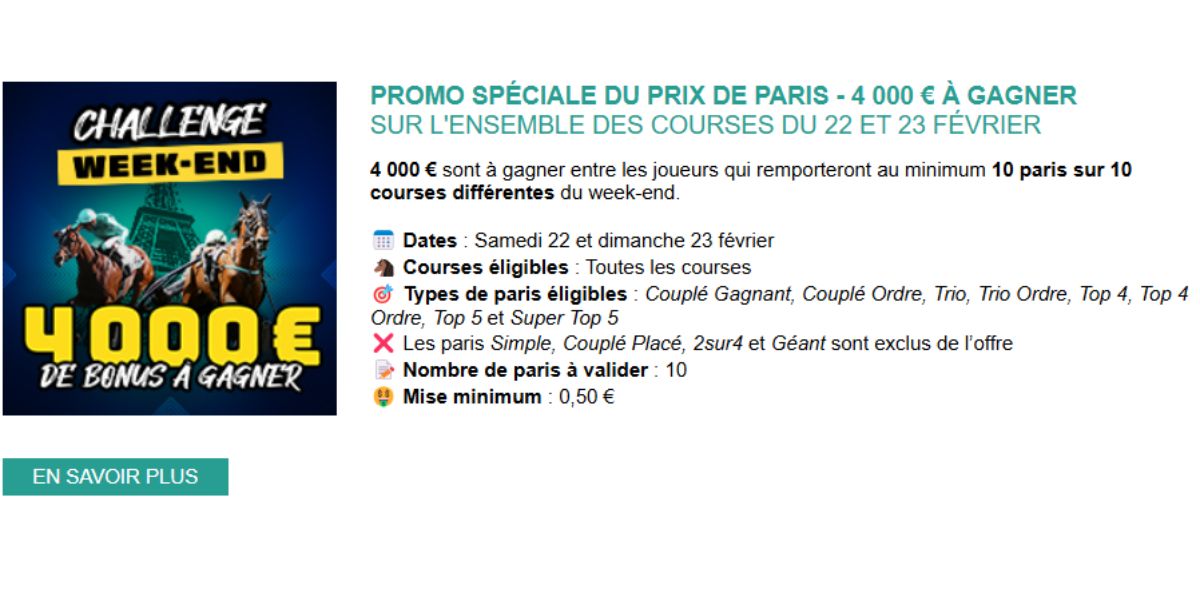4000 euros en jeu chez Genybet les 22 et 23 février 2025