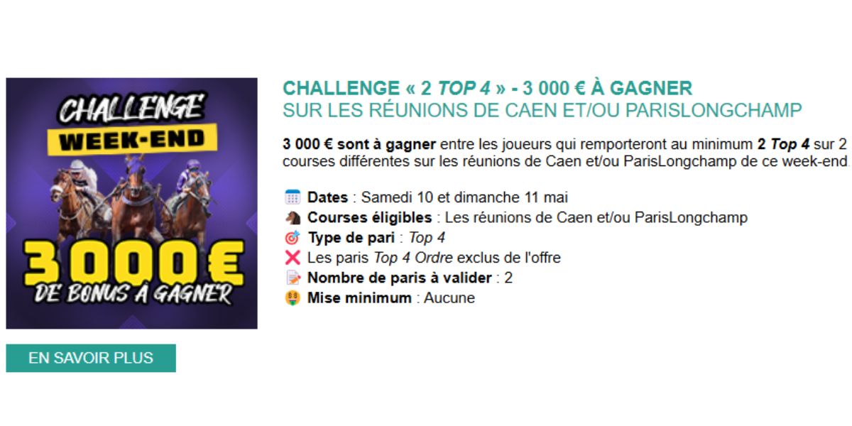 3000 euros en jeu chez Genybet les 10 et 11 mai 2025