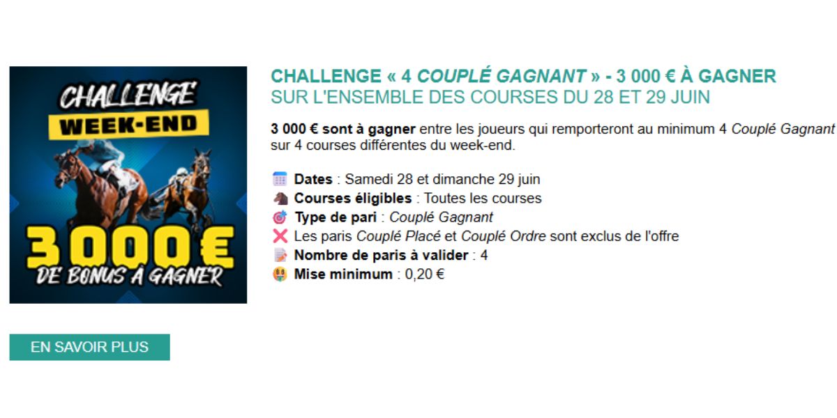 3000 euros en jeu chez Genybet les 28 et 29 juin 2025