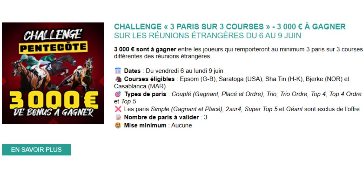 3000 euros en jeu chez Genybet entre le 6 et le 9 juin 2025