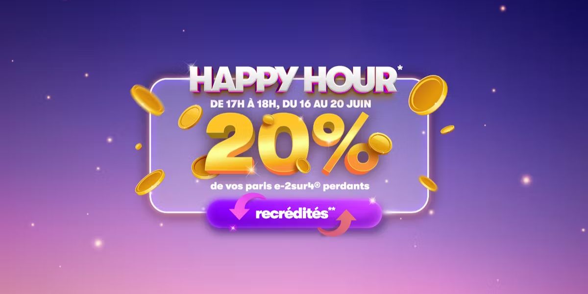 Happy Hour avec le pmu du 16 au 20 juin 2025