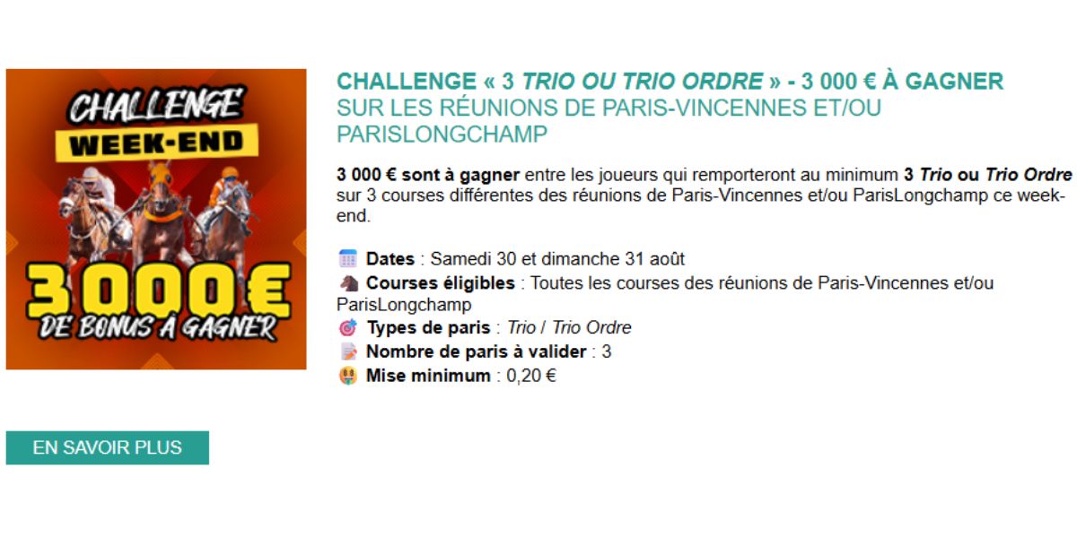 3000 euros en jeu chez Genybet les 30 et 31 août 2025