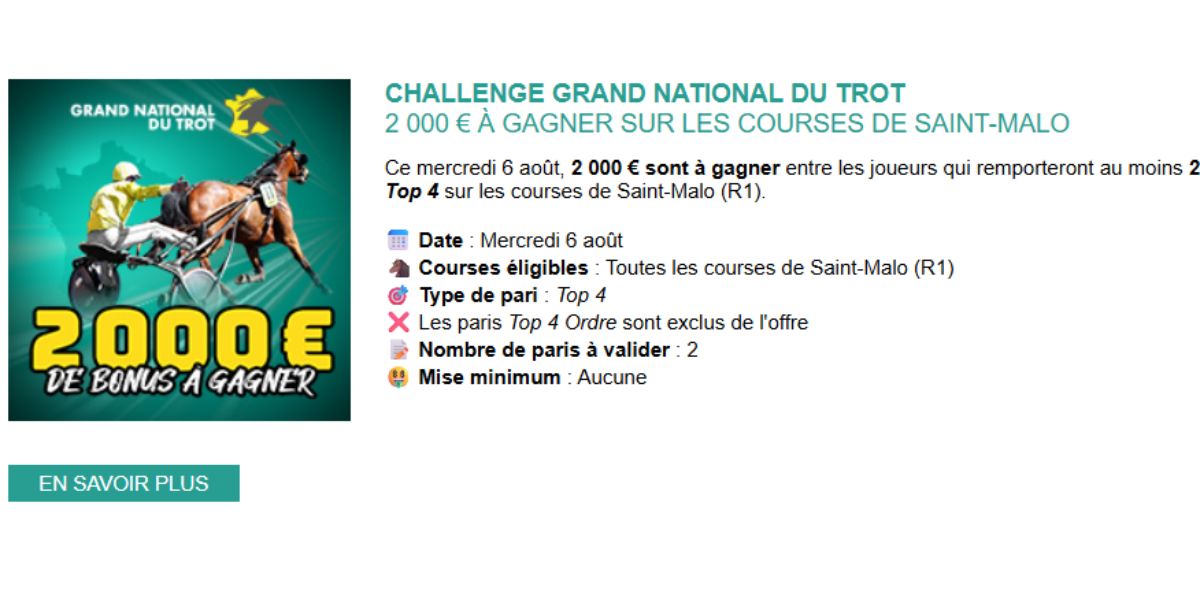 Challenge Genybet pour le GNT à Saint-Malo le 6 août 2025