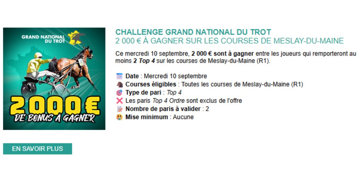 Challenge Genybet pour le GNT à Meslay-du-Maine le 10 septembre 2025