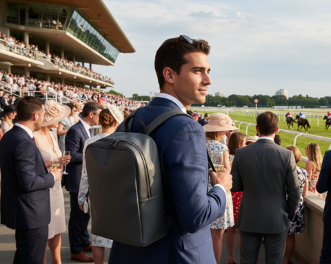 turfiste + courses hippiques + sac à dos antivol + Eptagon