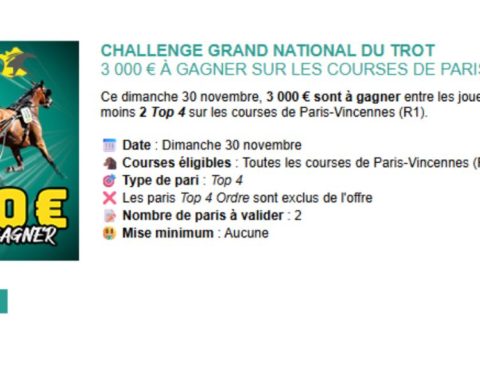 Challenge Genybet pour la Finale du GNT à Vincennes le 30 novembre 2025