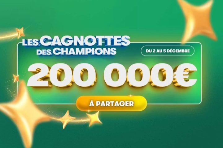Cagnottes des Champions  pmu: 200 000€ à partager entre le 2 et le 5 décembre 2025