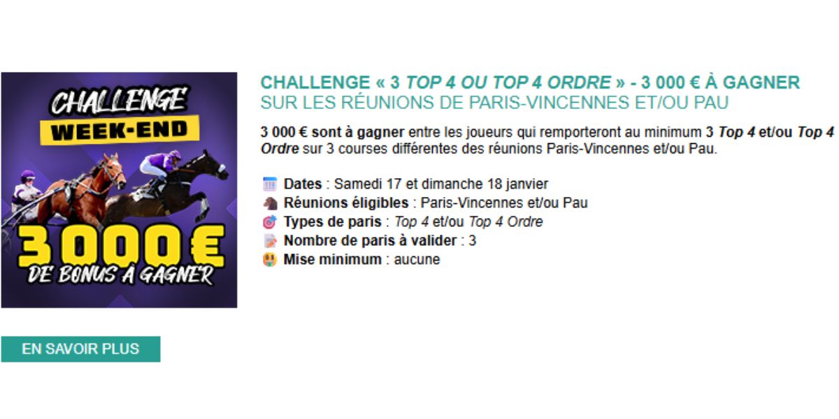 3000 euros en jeu chez Genybet les 17 et 18 janvier 2026