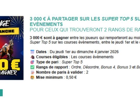 3000 euros en jeu chez Genybet du 1er au 4 janvier 2026