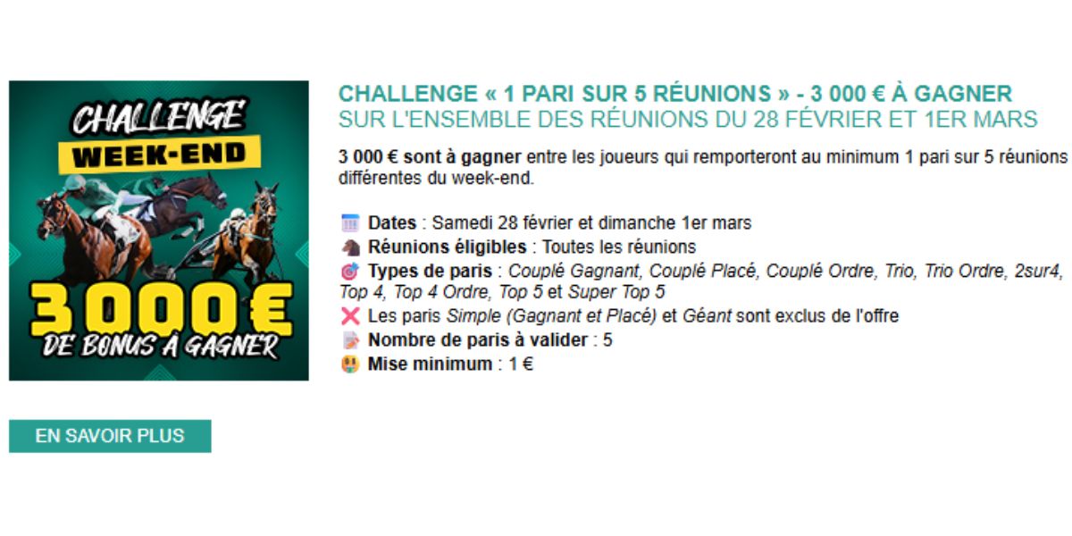 3000 euros en jeu chez Genybet les 28 février et 1er mars 2026