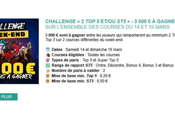 3000 euros en jeu chez Genybet les 14 et 15 mars 2026