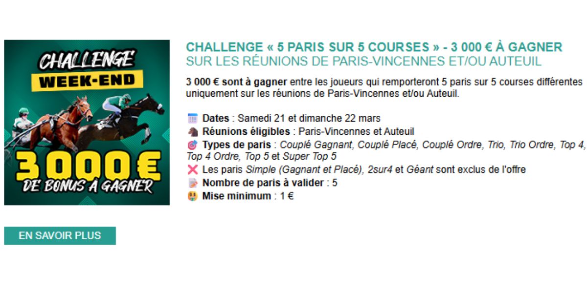 3000 euros en jeu chez Genybet les 21 et 22 mars 2026